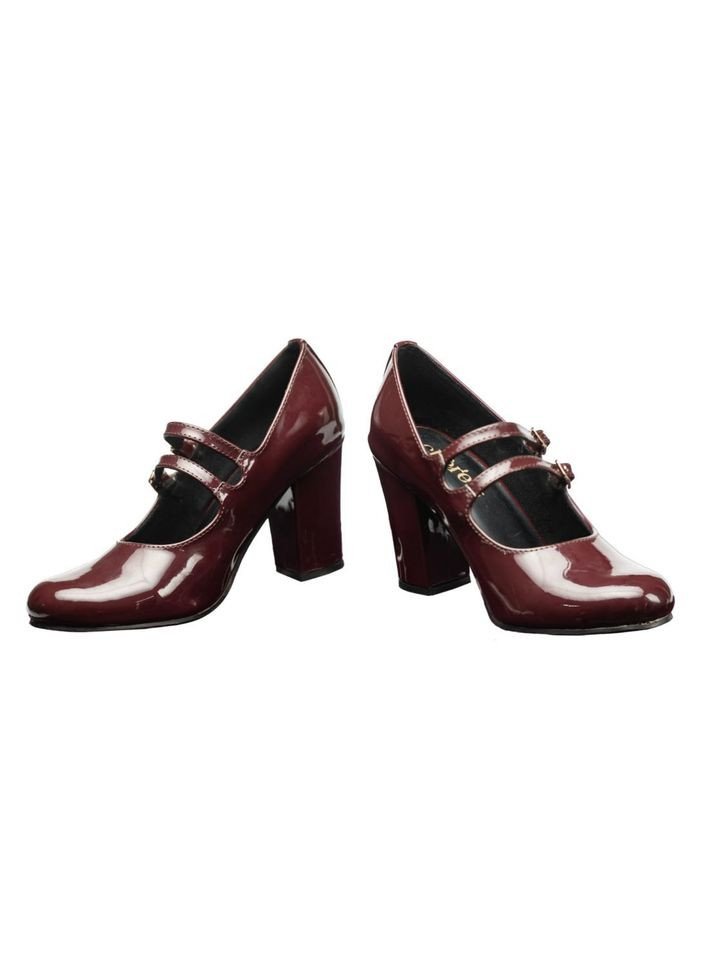 Womens Block Mary Jane Pumps Heels