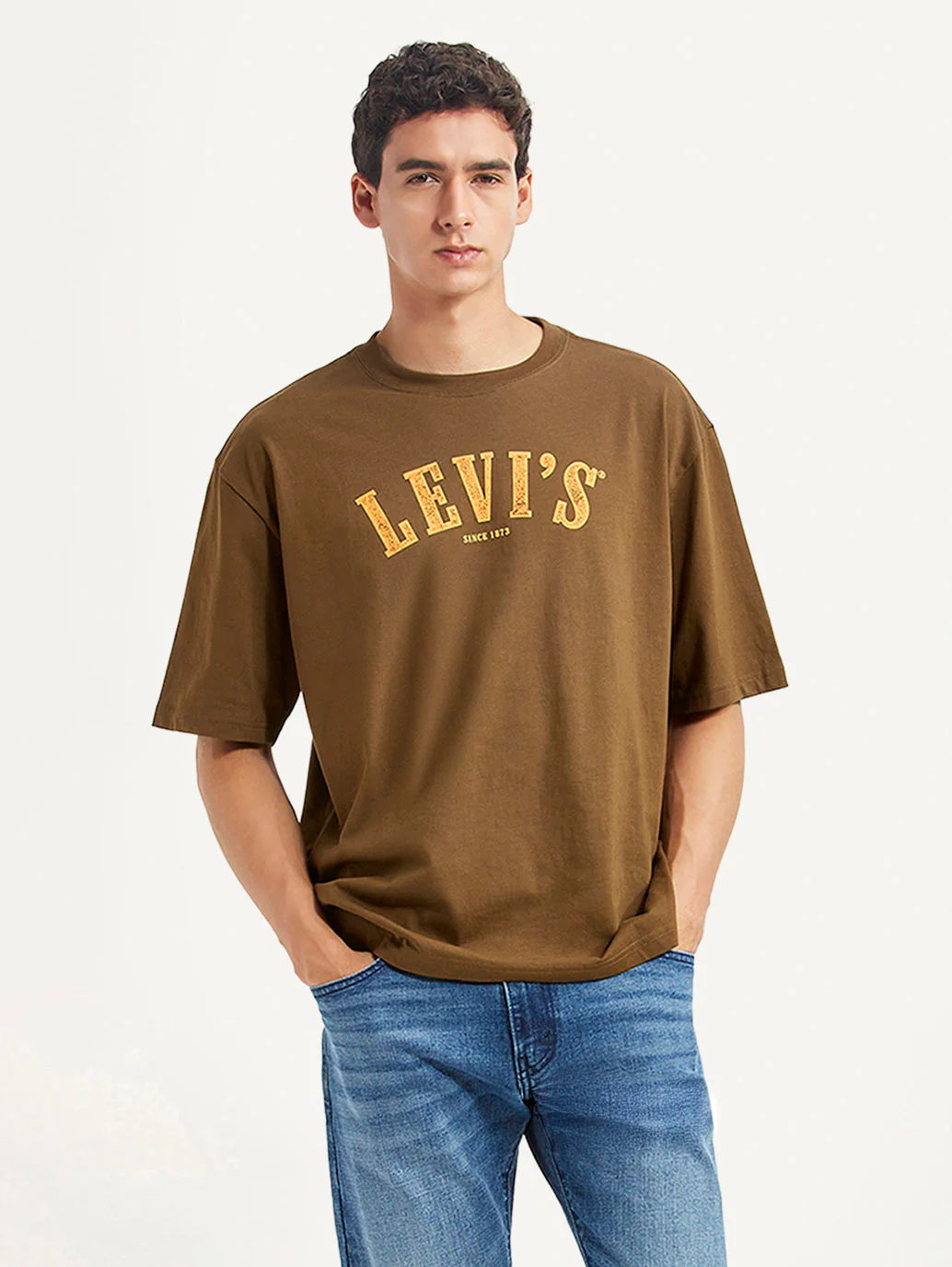 Men's Brand Logo Loose Fit T-shirt
