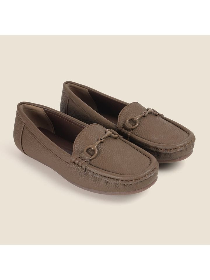 Metro Women Brown Slip On Casual Loafers