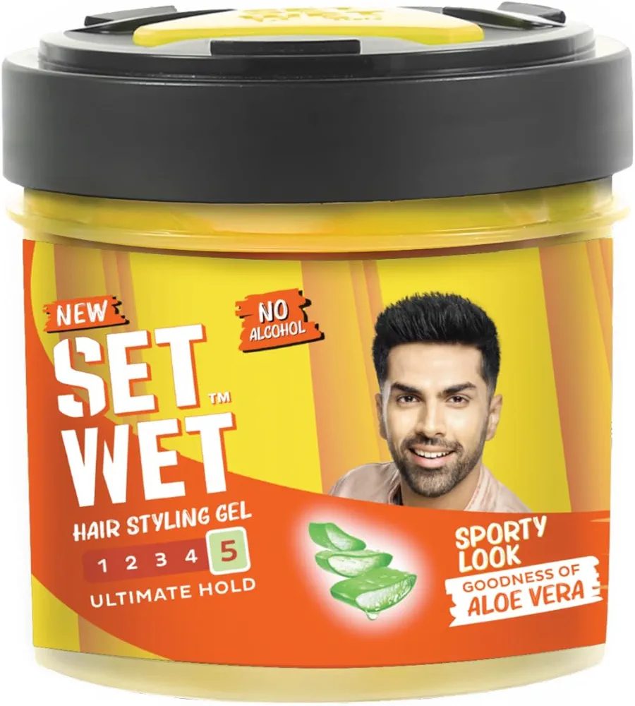 Set Wet Styling Hair Gel for Men - Sport Extreme, 250gm | Extreme Hold, High Shine |For Short to Medium Hair| No Alcohol, No Sulphate