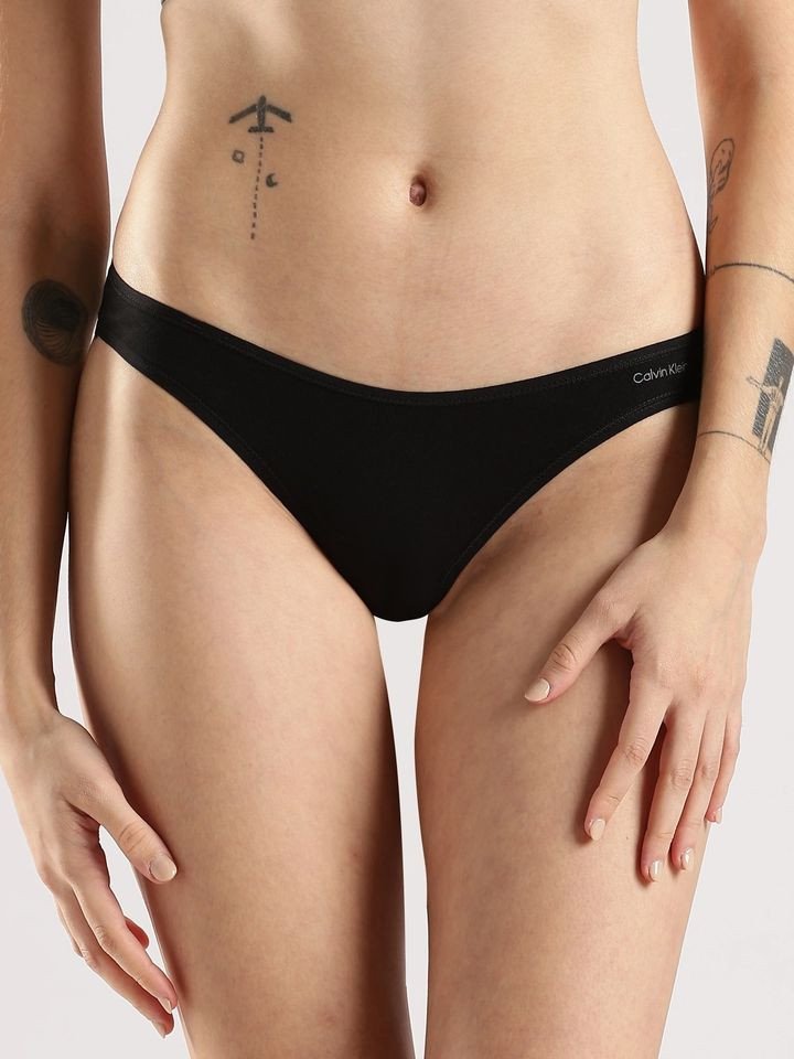 Calvin Klein Women'S Black Solid Low Rise Brief