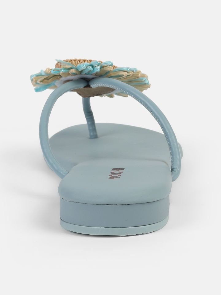 Mochi Women Blue Flats