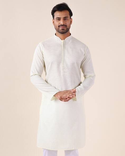 Men Embroidered Regular Fit Kurta
