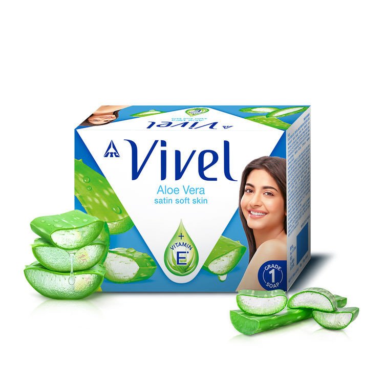 Vivel Aloe Vera Bathing Bar (Pack of 4) (600gm)