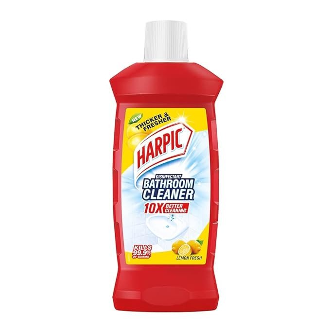 Harpic Disinfectant Bathroom Cleaner Liquid, Lemon - 1 L | India's # 1 Bathroom Cleaner