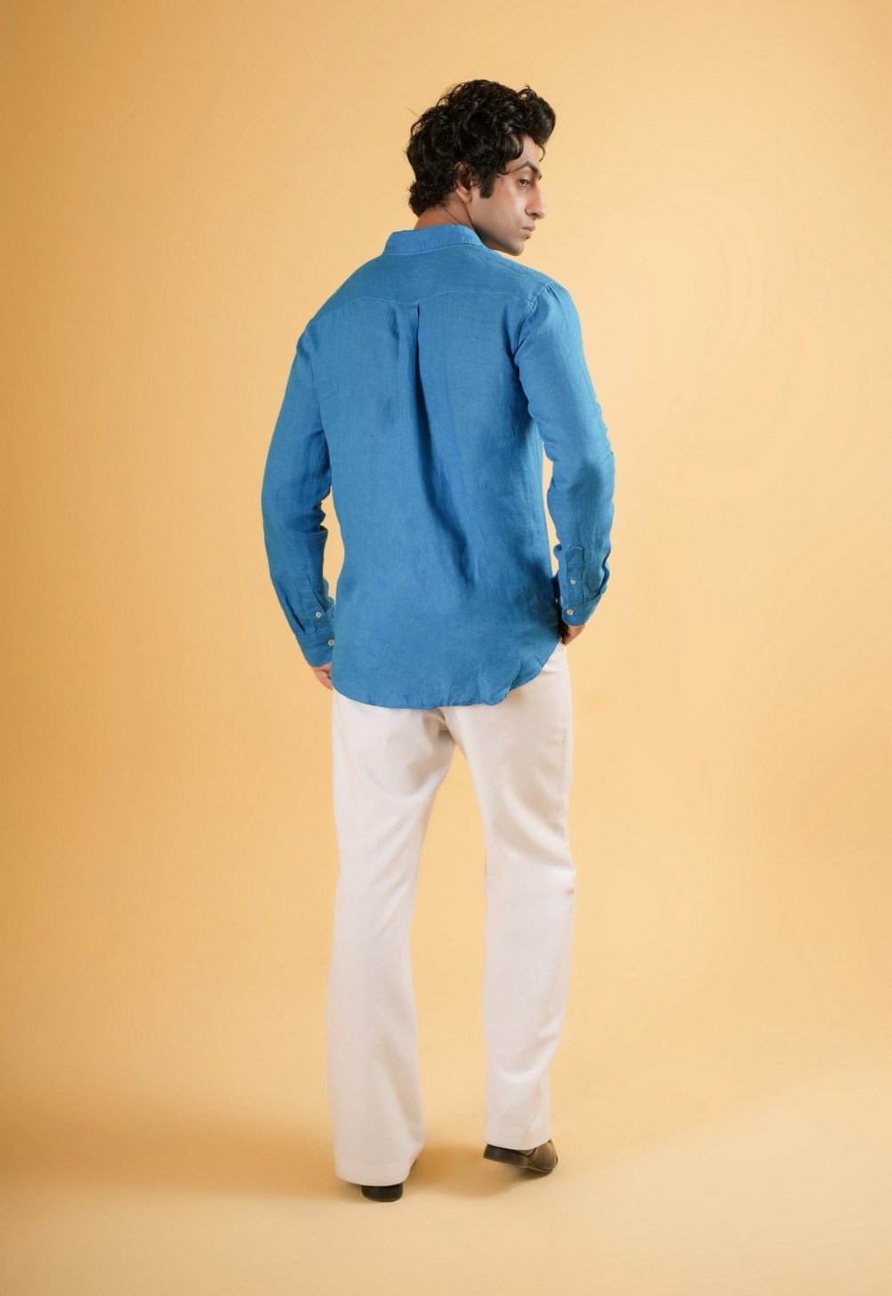 Aegean sky linen shirt