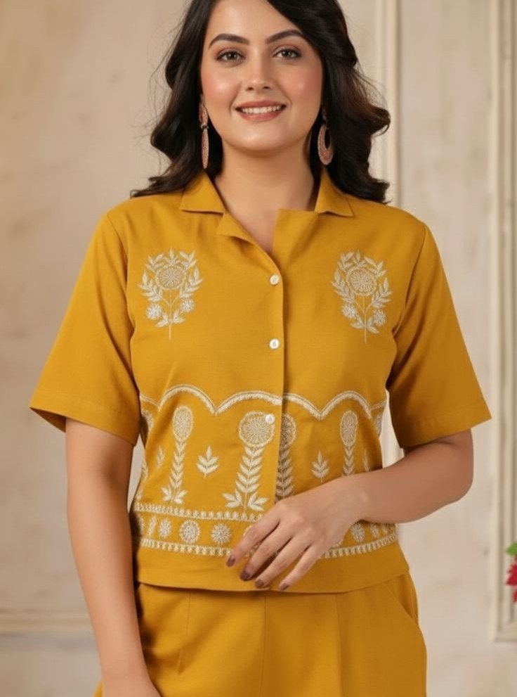 Heavy Embroidery work on top & Pocket Plazo Set