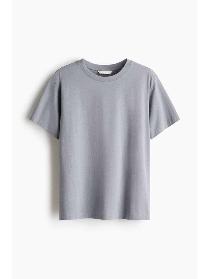 Women Grey Cotton T-Shirt