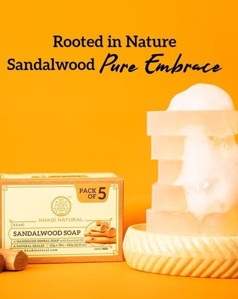 Khadi Natural Pack of 5 Sandalwood Soaps
