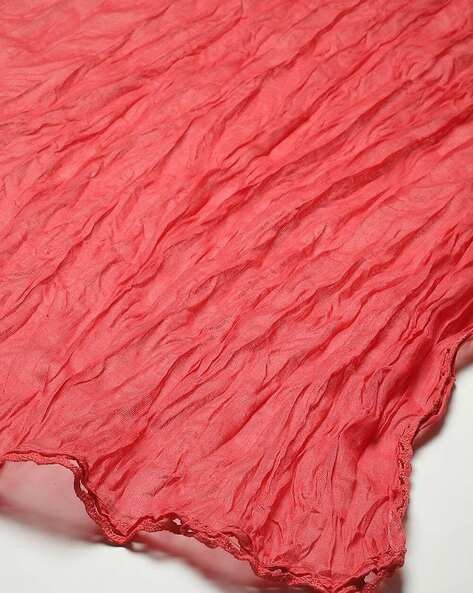 Women Crinkled Cotton Dupatta