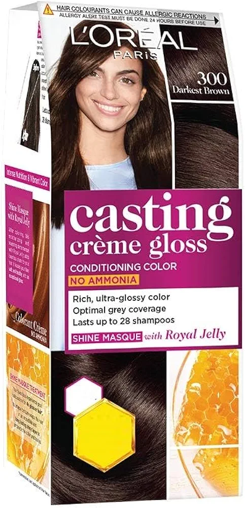 L'Oreal Paris Casting Crème Gloss Small Pack, 400 Dark Brown, 45g Hair Colour