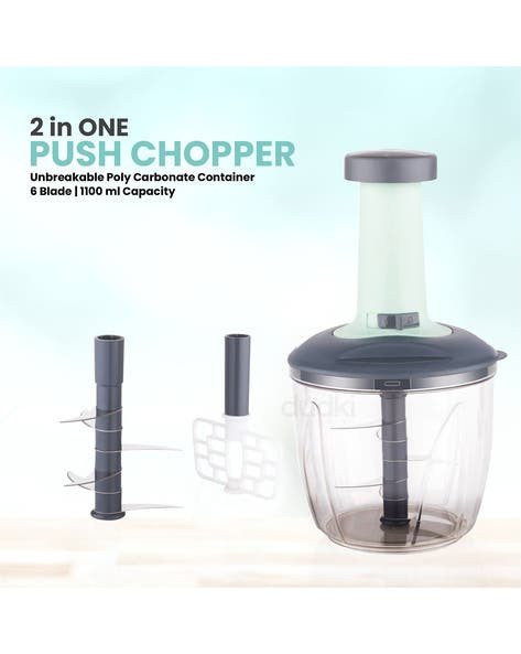 2-in-1 Vegetable & Fruit Push chopper
