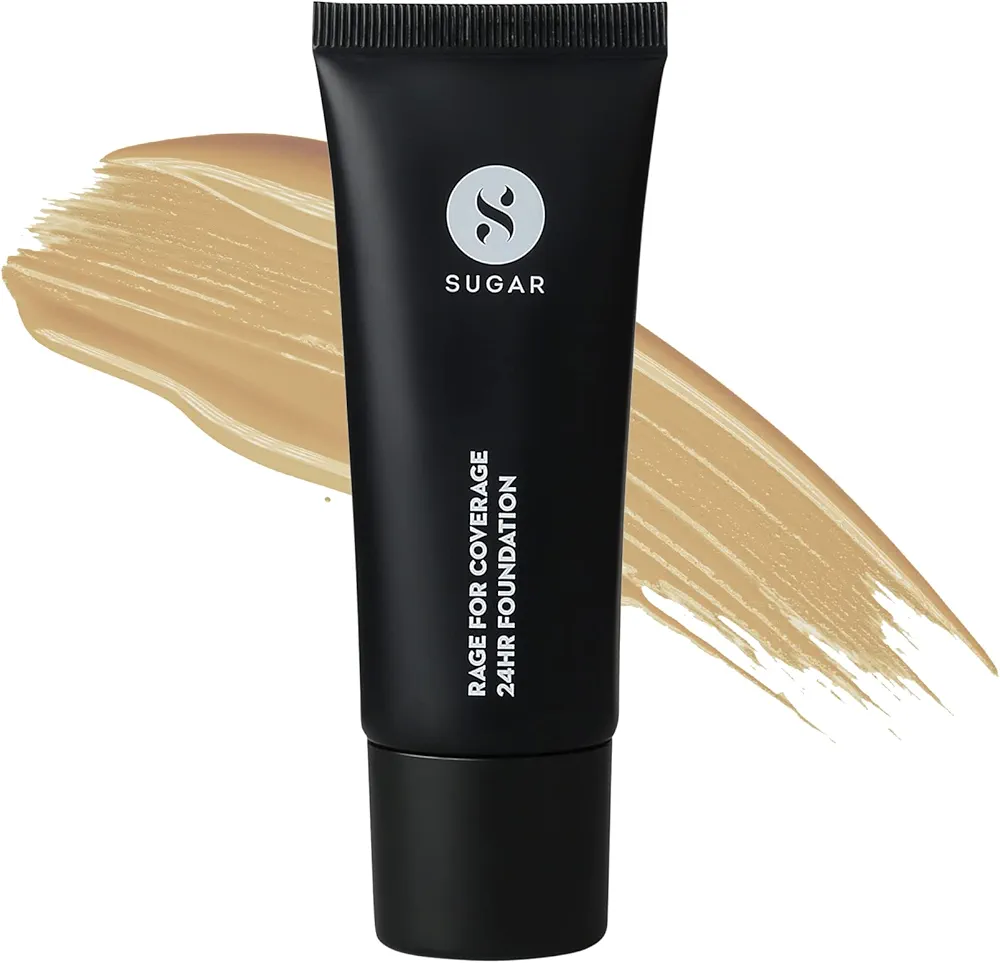 SUGAR Cosmetics Rage For Coverage 24Hr Foundation | Full Coverage | Matte Finish I Creamy Formula | 25 ml - 20 Galao