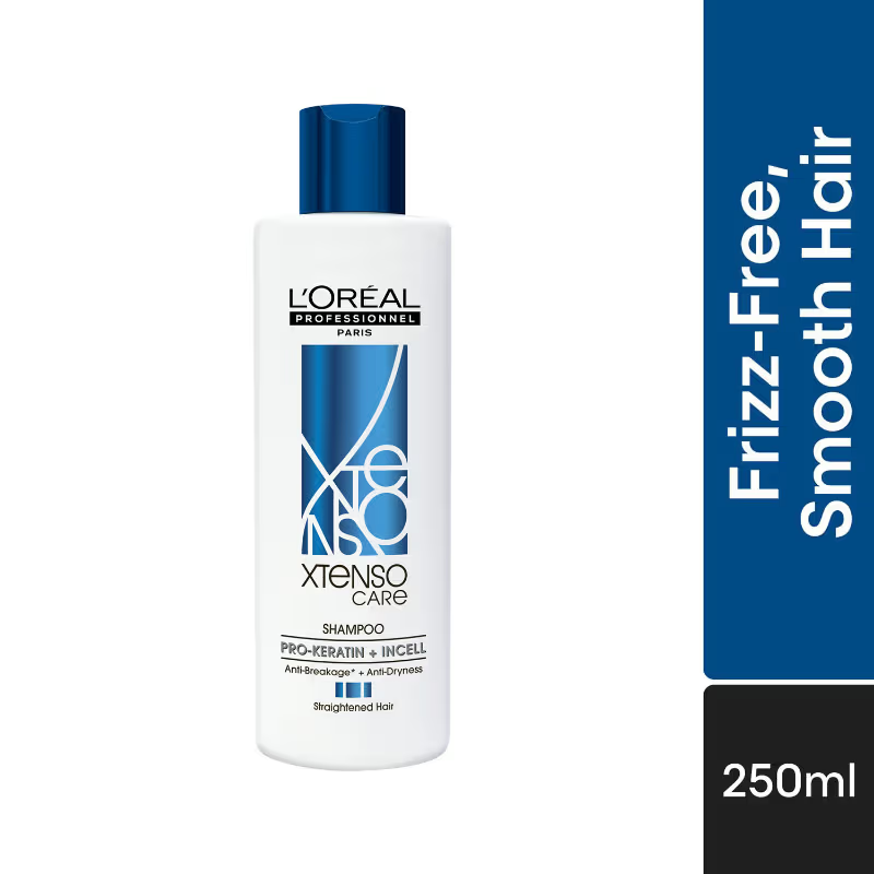 L'Oreal Professionnel Xtenso Care Shampoo, Frizz-Free Smooth Hair With Pro-Keratin & Incell (250ml)