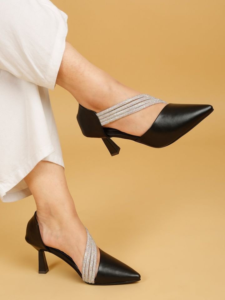 Women Black Sandal Heels