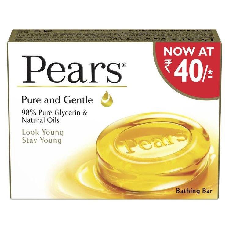 Pears Pure And Gentle With 98% Pure Glycerin And Natural Oils Bathing Bar