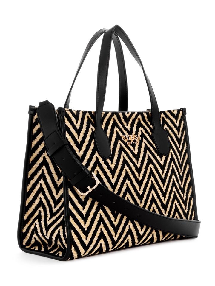 Guess Black Silvana 2 Compartment Tote Bag