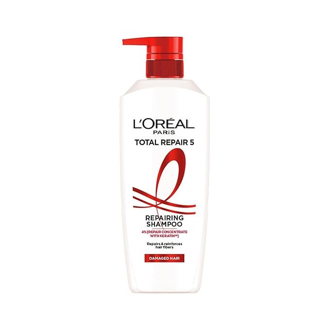 L'Oreal Paris Shampoo, For Damaged and Weak Hair, With Pro-Keratin + Ceramide, Total Repair 5, 650 ml