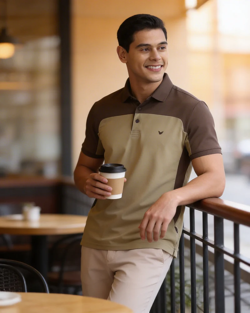 Khaki TechPro Solid Polo - Remus