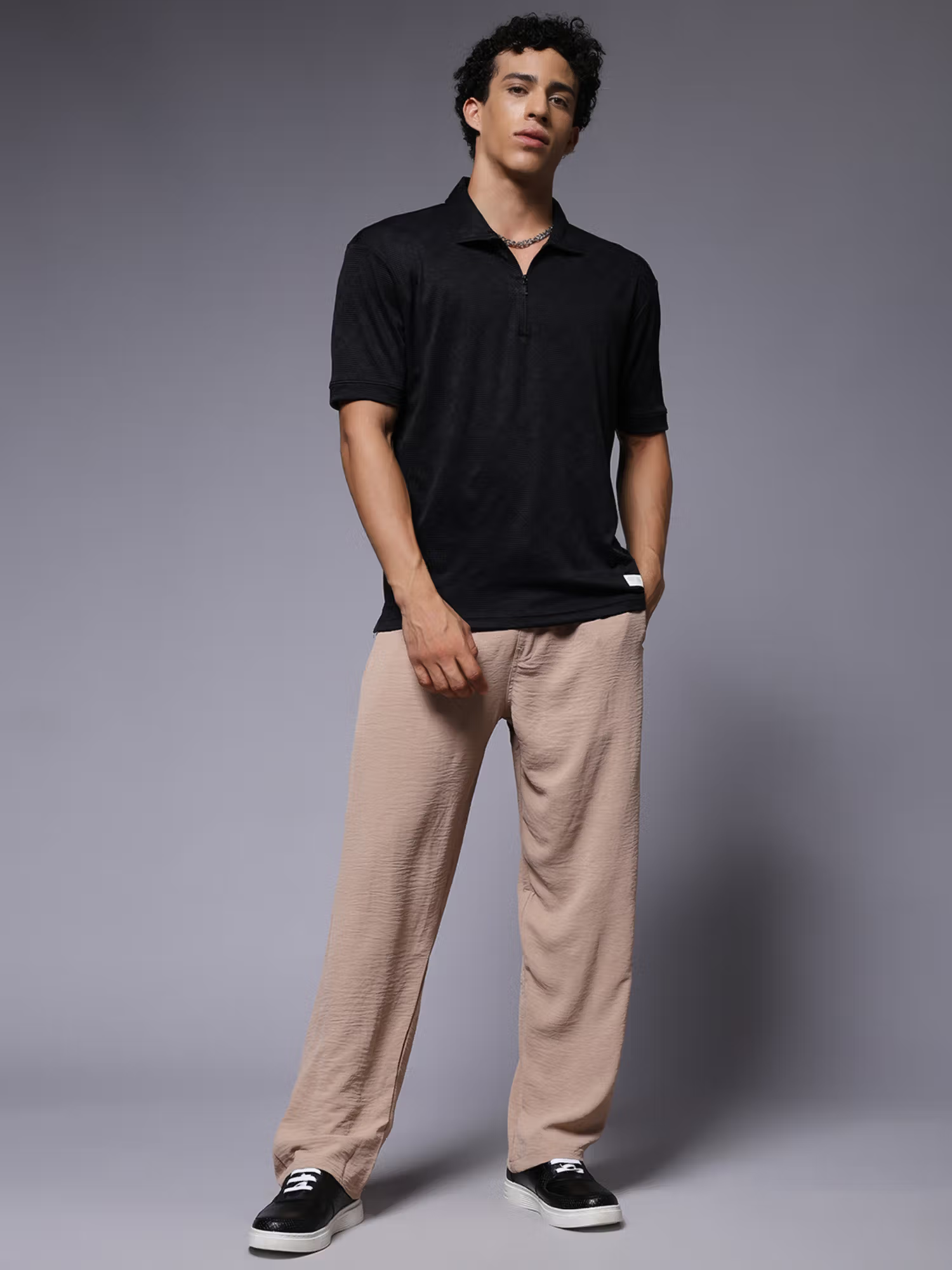 Cotton Brown for Men Relaxed Fit Track Pant