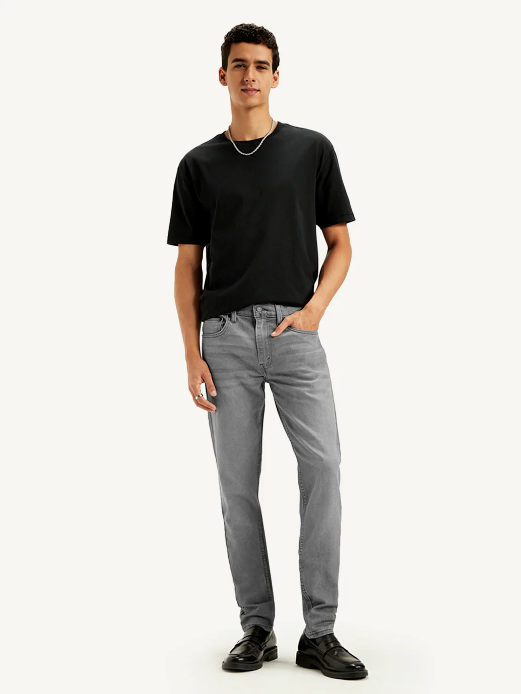 Men's 512 Grey Slim Tapered Fit Mid Rise Jeans