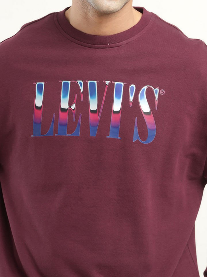 Levi's Mens Red Crew Neck Sweatshirt