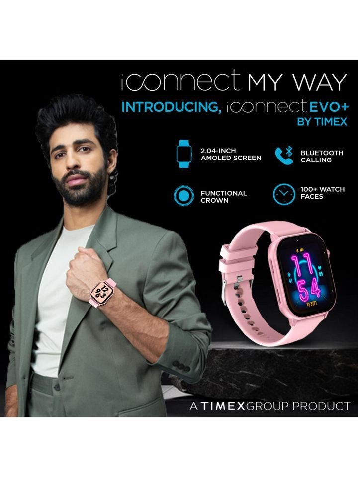 Timex iConnect Calling Full Touch 2.04"(5.18 cm) Smart Watch - TWIXW402T