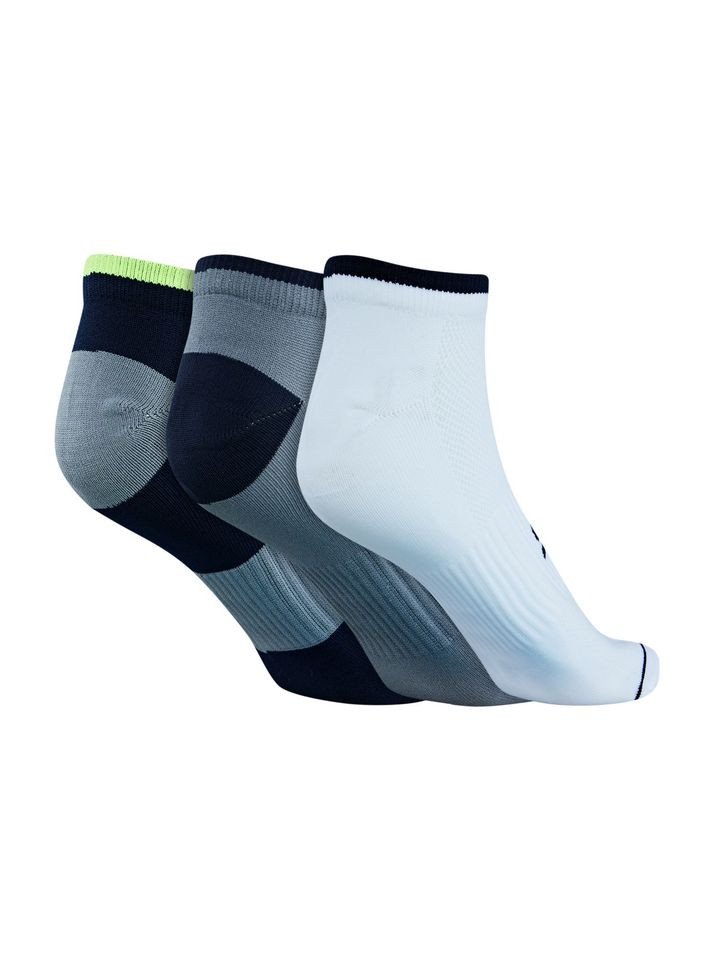 Skechers 3Pk Men Flat Knit Low Cut Navy Blue Socks