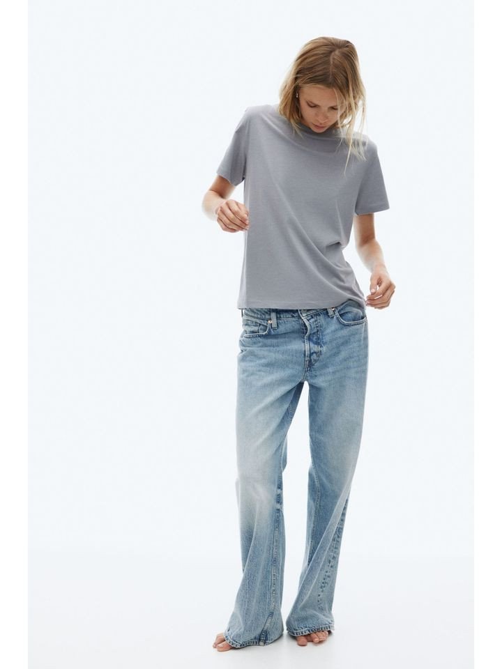 Women Grey Cotton T-Shirt