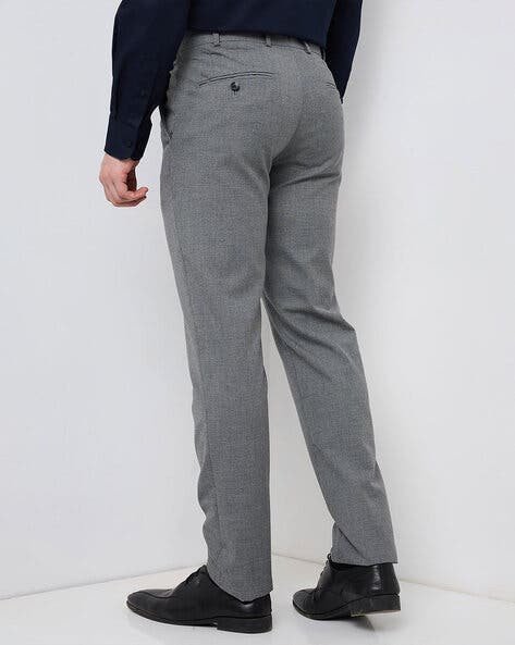 Reymond Men Mid Rise Self-design Slim fit Trouser