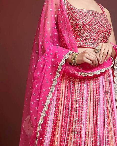 Embellished Lehenga Choli Set with dupatta