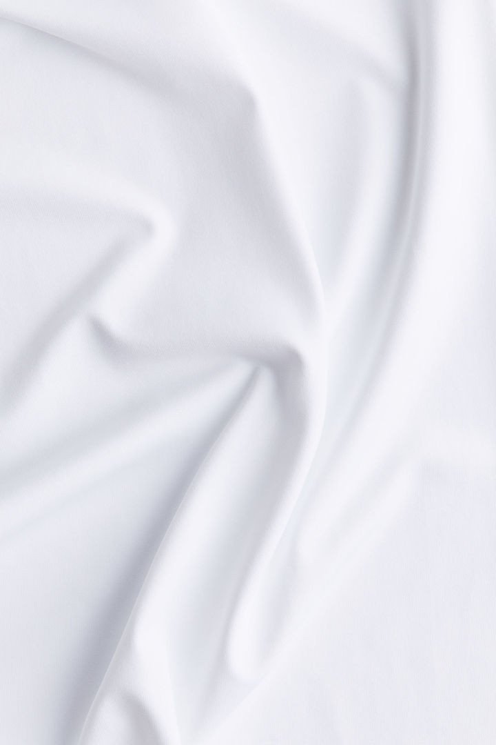 Women White Fitted Microfibre T-Shirt