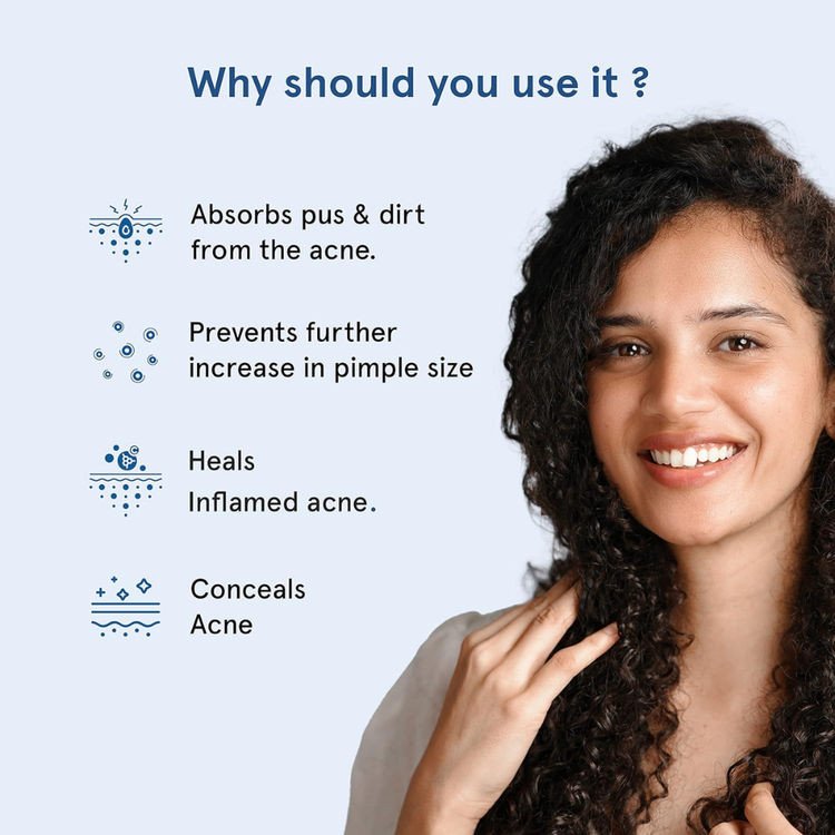 Hydrocolloid Acne Pimple Patch Absorbs & Flattens Acne Overnight