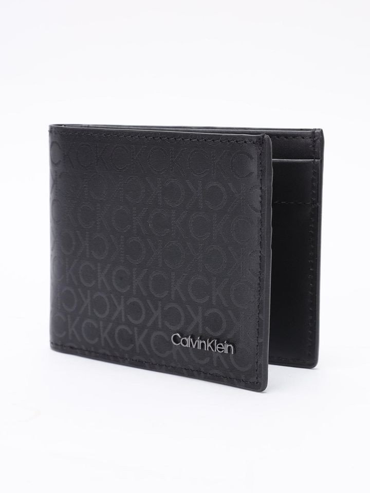 Calvin Klein Logo Black Leather Wallet