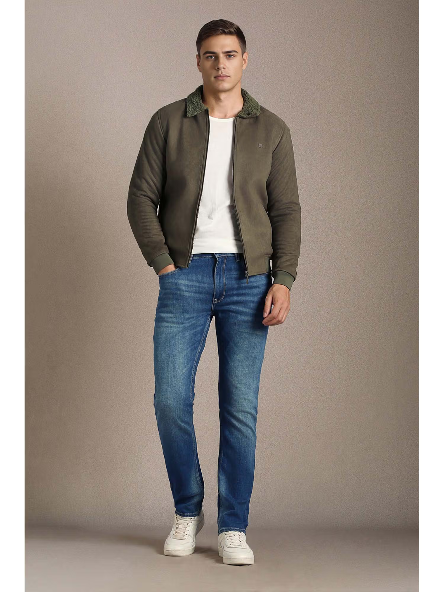 Louis Philippe Men Blue Mid Slim Fit Jeans