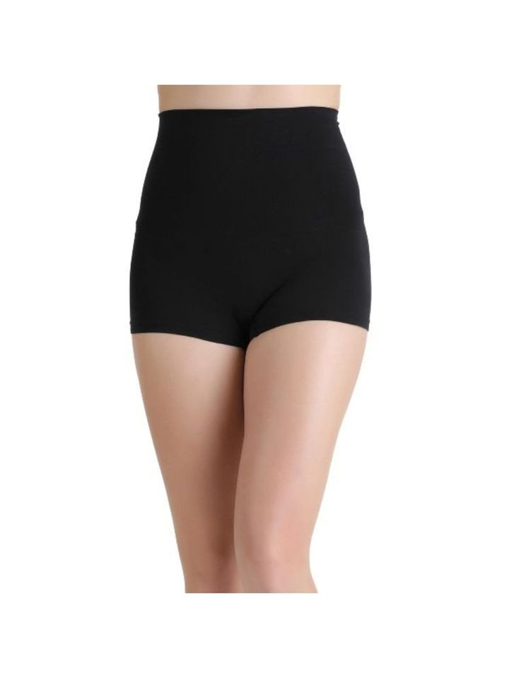 Everyday Shaping Cotton Midwaist Seamless Boyshort Panty - Black (2XL)
