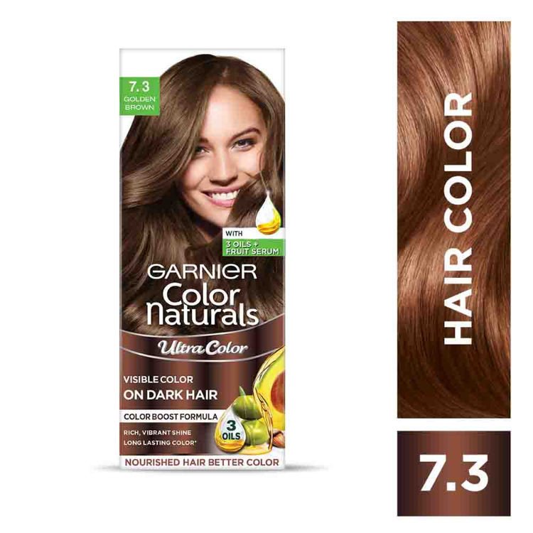 Garnier Hair Colouring Creme,Long-lasting, Smoothness ,Shine, Color Naturals,Shade: 7.3 Golden Brown