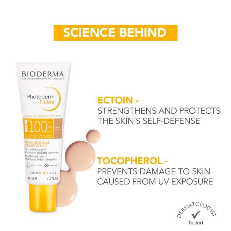 Bioderma Photoderm Fluide Max SPF 100 PA++++ Tinted Sunscreen for Sensitive Skin | In Vivo Tested