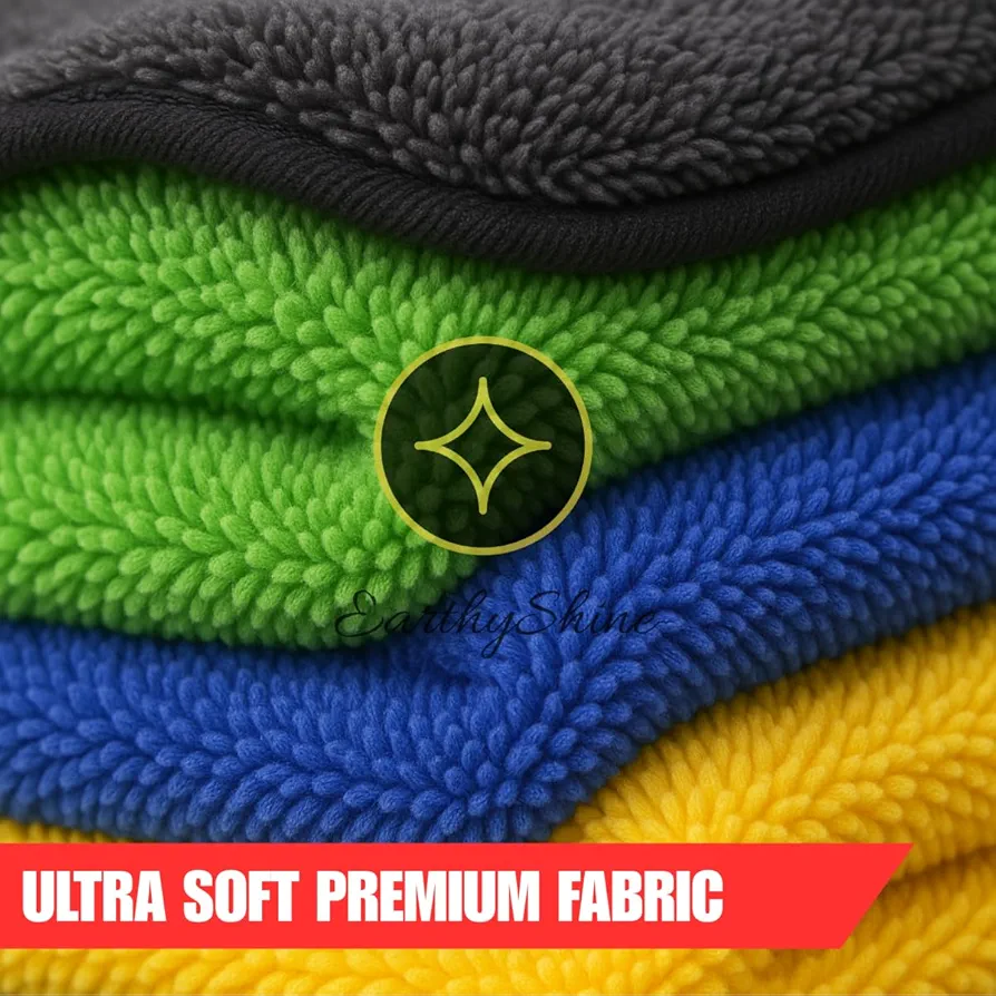 Microfiber Cleaning Cloths for Home, Kitchen, Dusting, Glass, Furniture & Other Surfaces (600 GSM, 40X30cm Pack of 3)