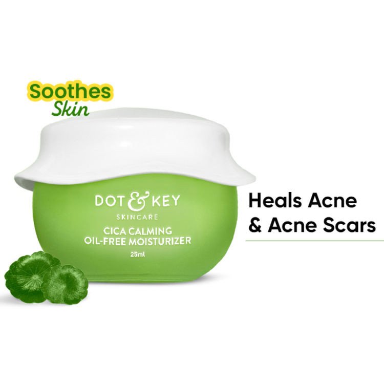 Dot & Key Cica Calming Skin Renewing Night Gel, Niacinamide & Green Tea, Heals Acne & Soothes Skin