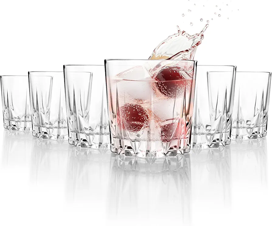 Estonia Juice Tumbler Glass Set 200 ml | Set of 6 | Clear Glass Tumblers for Water Juice and Everyday Beverages