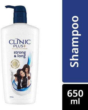 Clinic Plus Strong & Long Shampoo 650 ml, With Milk Proteins & Multivitamins for Healthy and Long Hair - Strengthening Shampoo for Hair Growth MRP 871/-