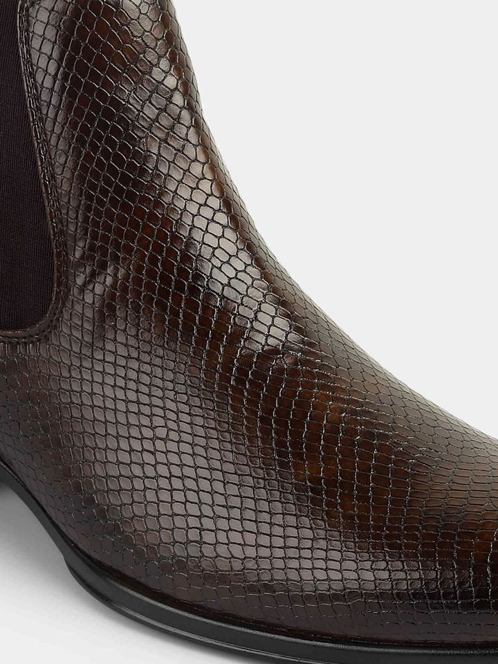 Mochi Mens Black Slip On Closure Chelsea Boots