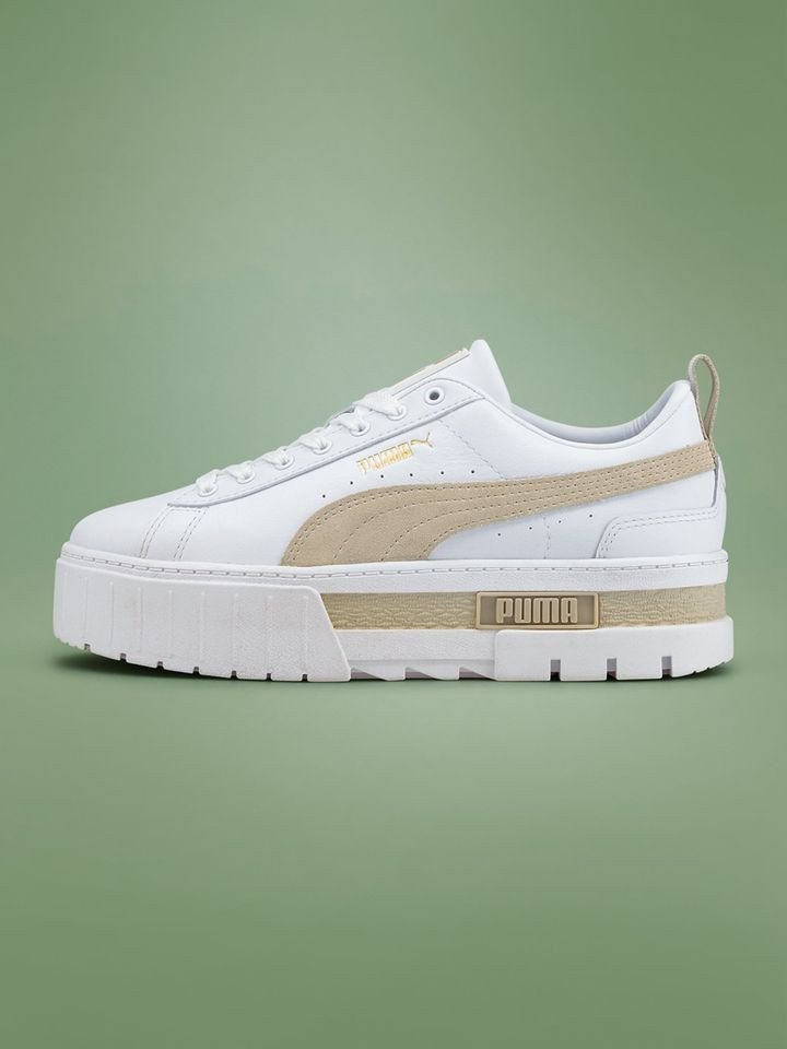 Puma Mayze Lth Womens White Shoes
