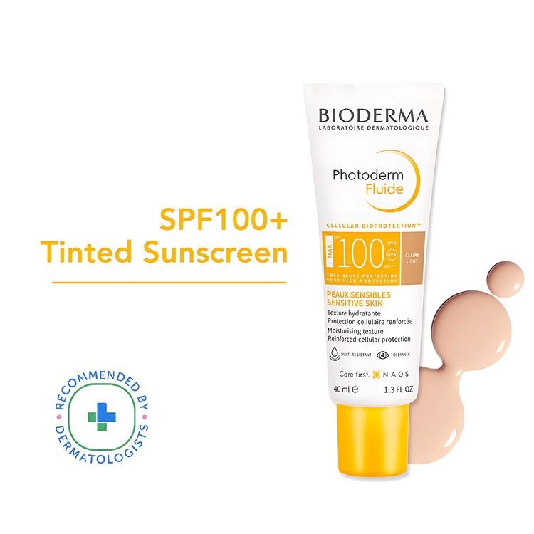 Bioderma Photoderm Fluide Max SPF 100 PA++++ Tinted Sunscreen for Sensitive Skin | In Vivo Tested