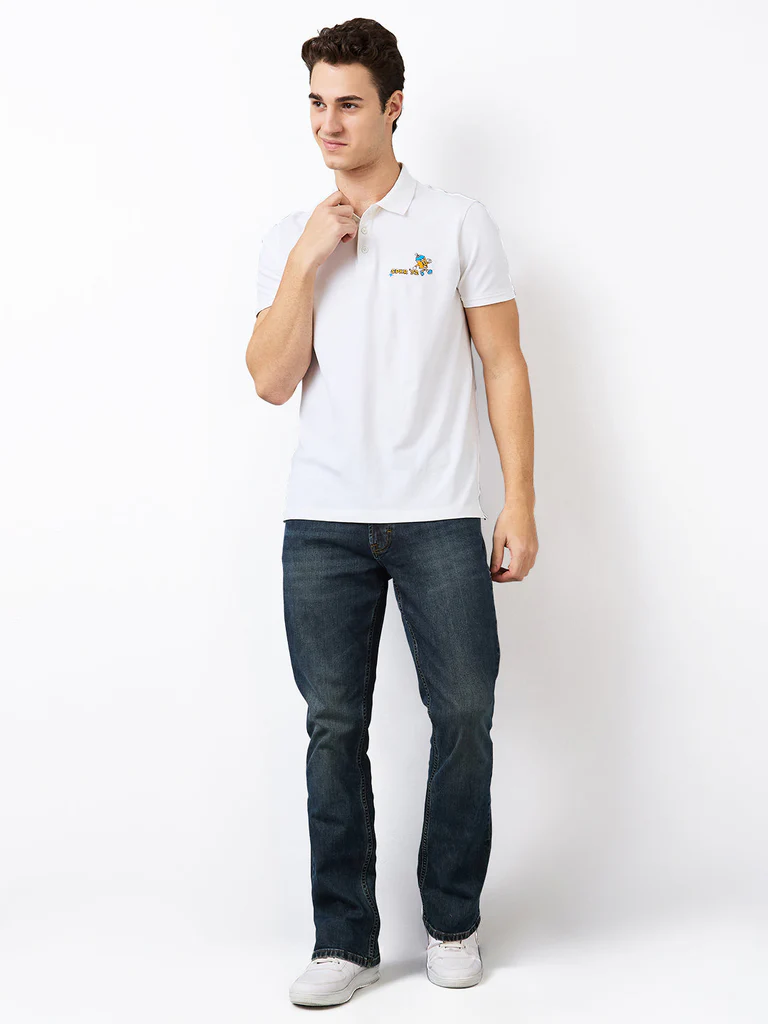 Men Jeans Regular Fit Mid Rise