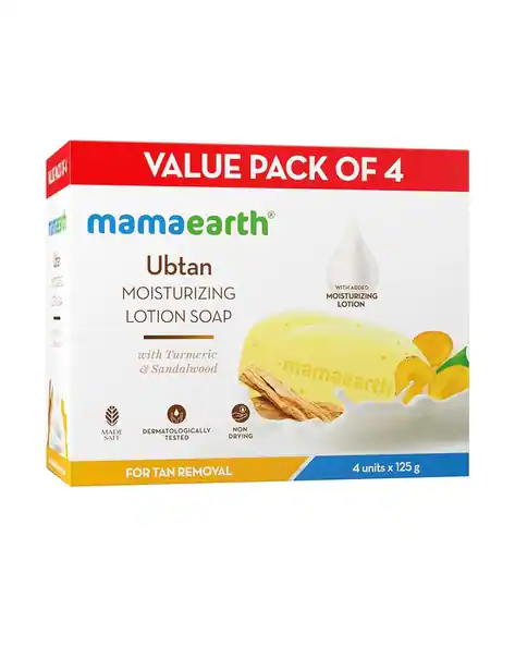 MAMAEARTH Pack of 4 Ubtan Moisturizing  soap