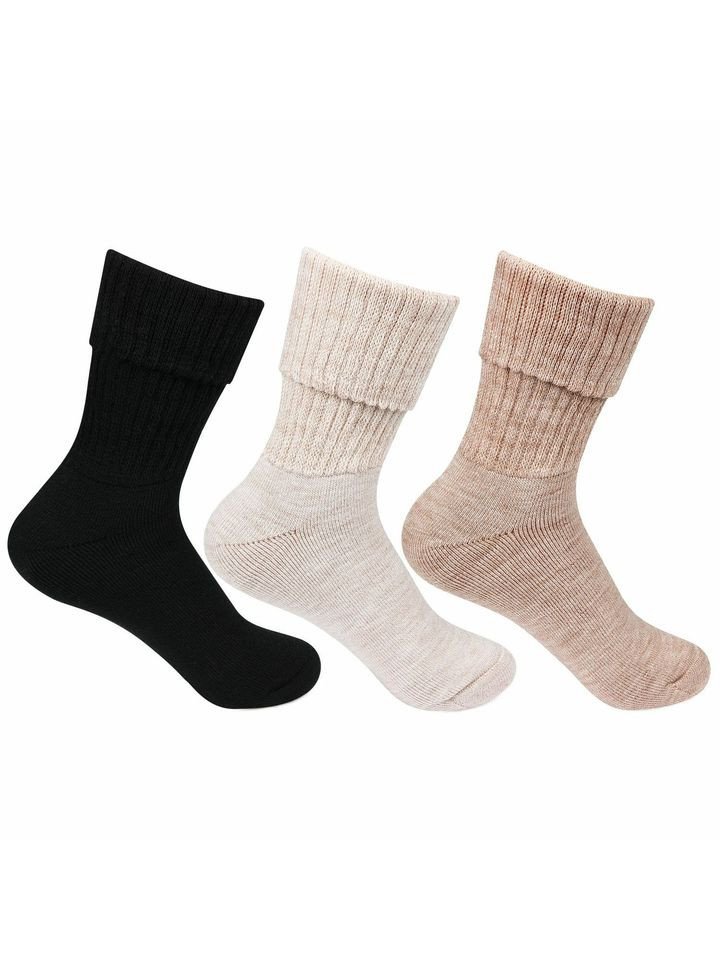 Womens Multicolored Woolen Socks -Pack of 3