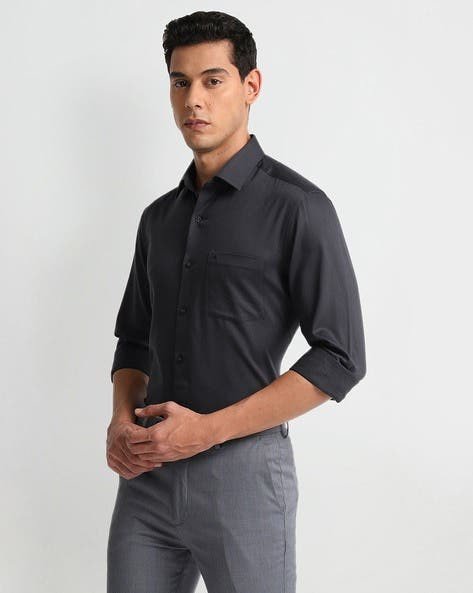 Men Slim Fit Cotton Formal Shirt