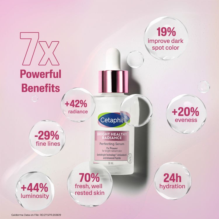 Cetaphil Brightening Healthy Radiance Perfecting Serum 7X Power With Antioxidant C & Advanced Peptide